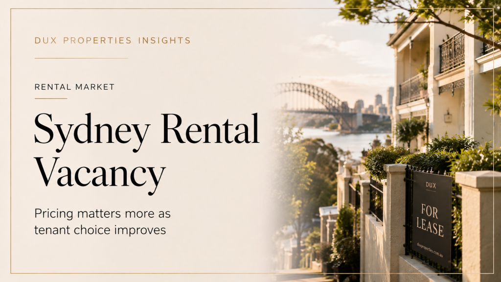 Sydney rental vacancy market update – Dux Properties Insights