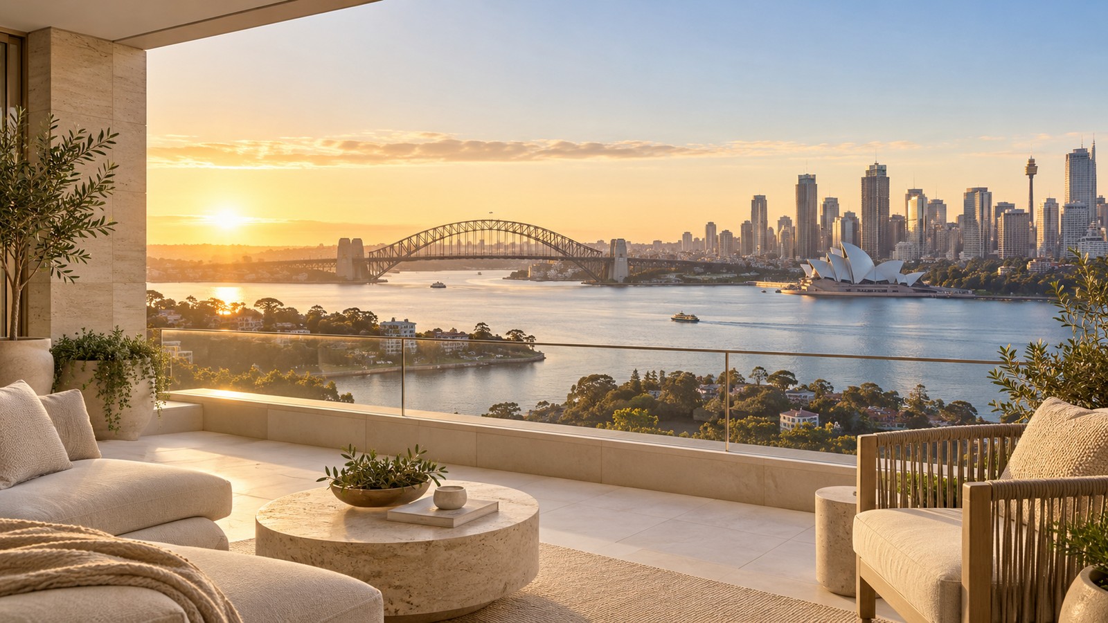 Sydney skyline overlooking the harbour / 悉尼海港城市景观